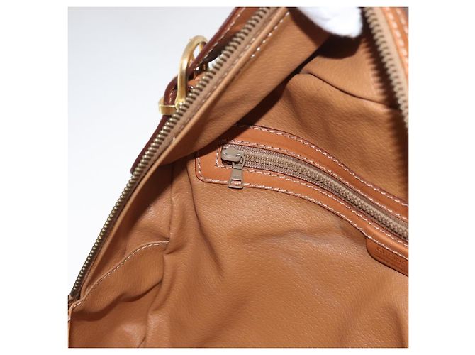 Céline CELINE Macadam Canvas Backpack PVC Leather Brown Gold - vista 25