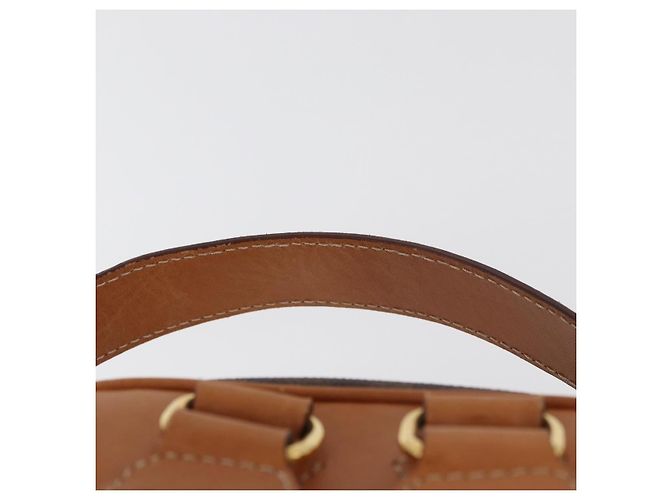 Céline CELINE Macadam Canvas Backpack PVC Leather Brown Gold - vista 8