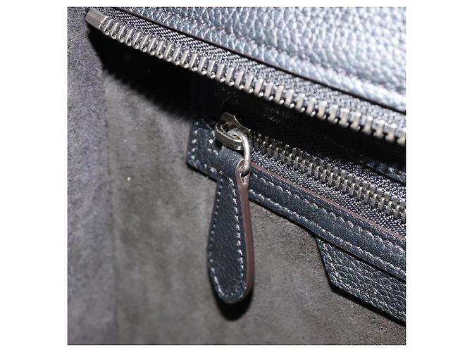 Céline CELINE Luggage Micro Shopper Hand Bag Leather Black Silver - vista 23
