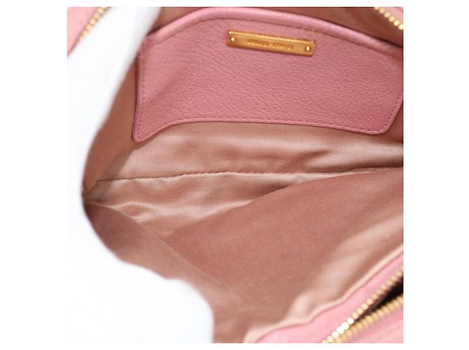 Miu Miu Shoulder Bag Leather Pink Gold - vista 11