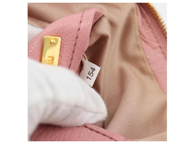 Miu Miu Shoulder Bag Leather Pink Gold - vista 12