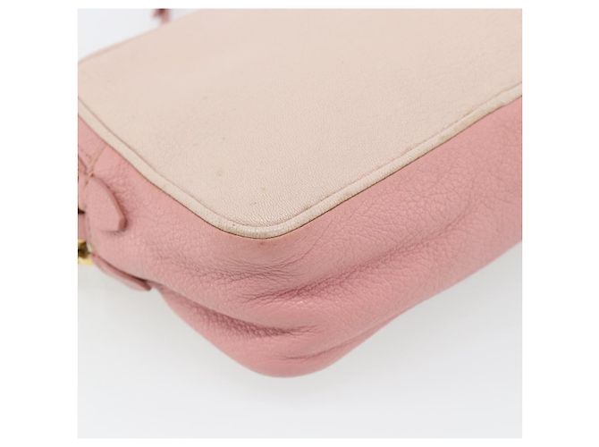 Miu Miu Shoulder Bag Leather Pink Gold - vista 14