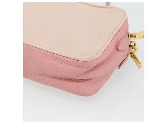 Miu Miu Shoulder Bag Leather Pink Gold - vista 15