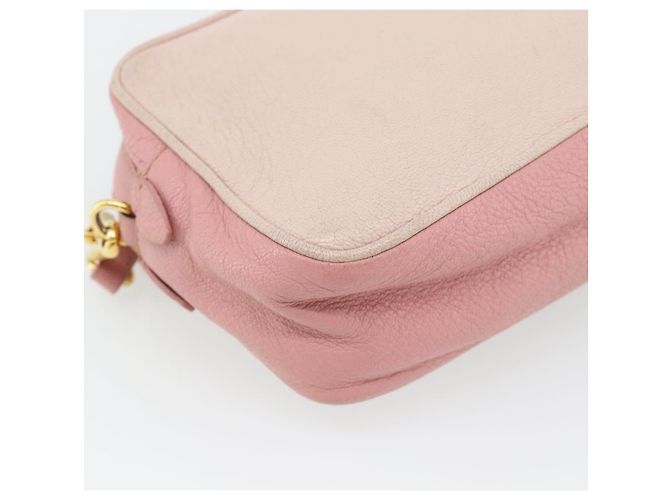 Miu Miu Shoulder Bag Leather Pink Gold - vista 16