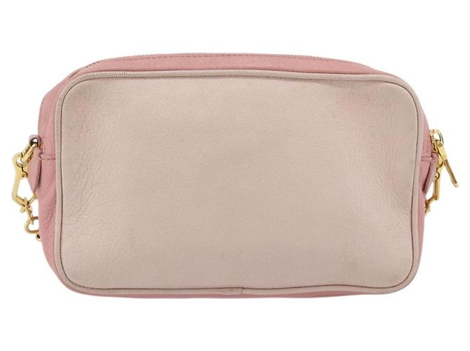 Miu Miu Shoulder Bag Leather Pink Gold - vista 2
