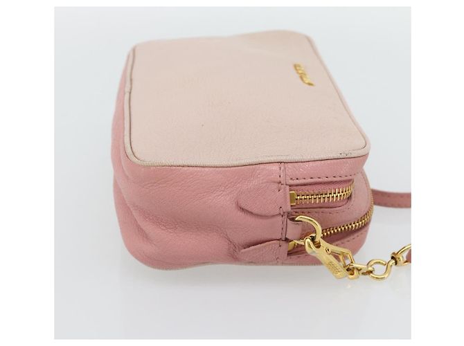 Miu Miu Shoulder Bag Leather Pink Gold - vista 4