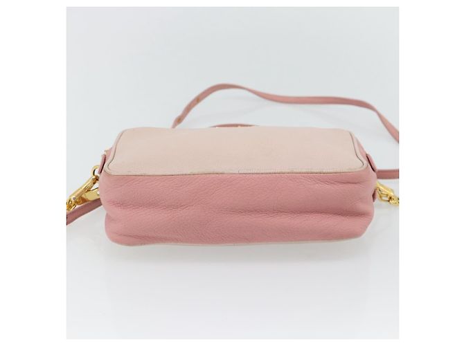 Miu Miu Shoulder Bag Leather Pink Gold - vista 5