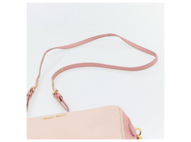 Miu Miu Shoulder Bag Leather Pink Gold - vista 8
