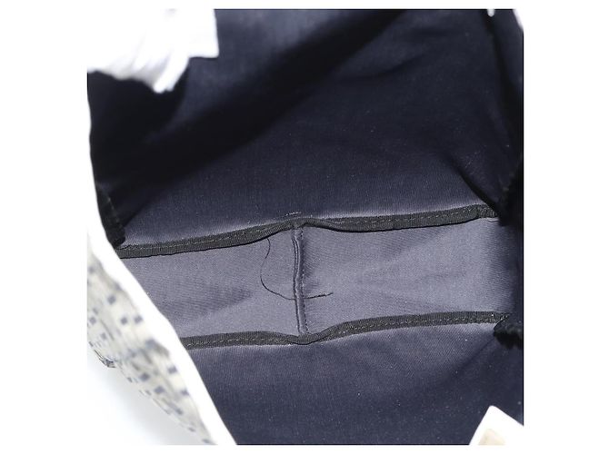 FENDI Zucchino Canvas Hand Bag Navy Silver - vista 11