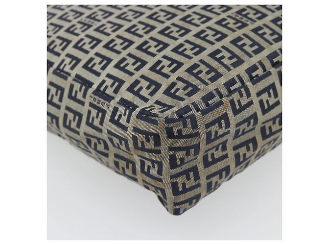 FENDI Zucchino Canvas Hand Bag Navy Silver - vista 17