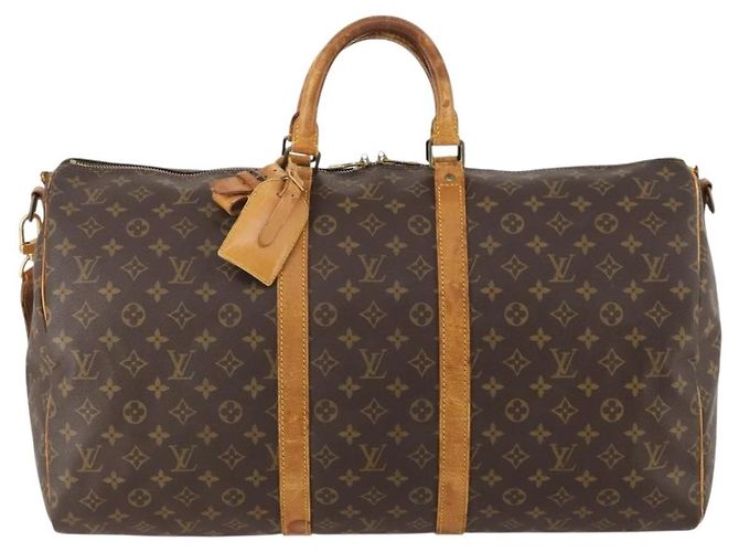 LOUIS VUITTON Monogram Keepall Bandouliere 55 Boston Bag M41414 LV - vista 13