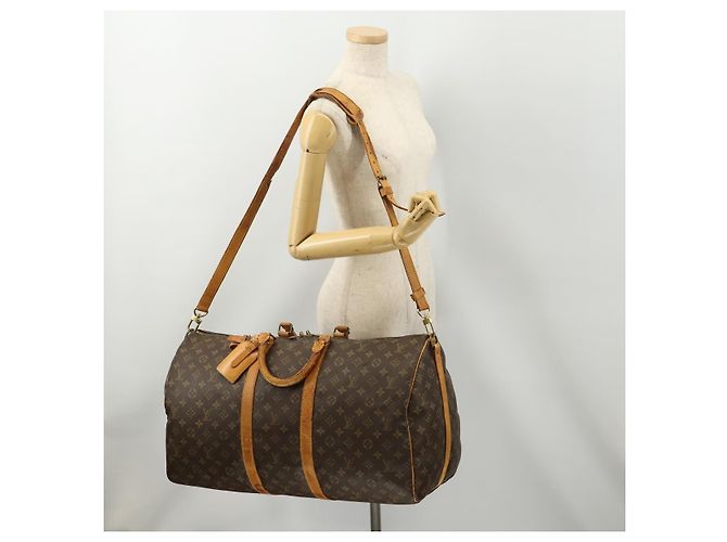 LOUIS VUITTON Monogram Keepall Bandouliere 55 Boston Bag M41414 LV - vista 26