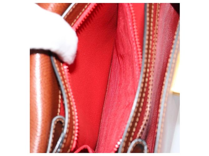 Céline CELINE Bolsa de mão em couro 2way Castanho Dourado - vista 25