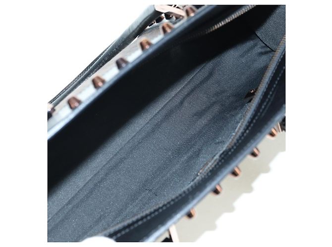 FENDI Zucchino Canvas Hand Bag Brown Silver - vista 10