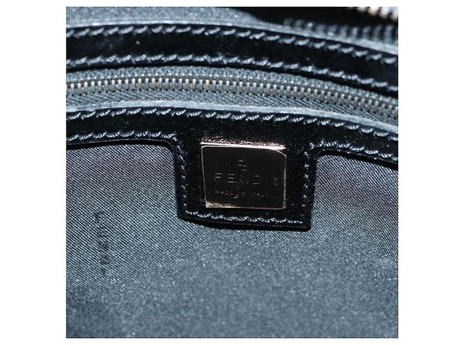 FENDI Zucchino Canvas Hand Bag Brown Silver - vista 19