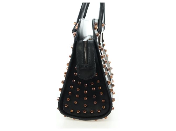 FENDI Zucchino Canvas Hand Bag Brown Silver - vista 3