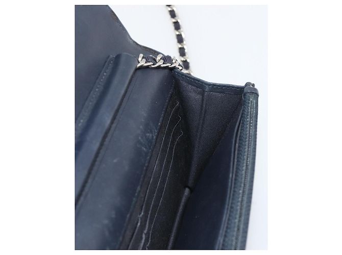 CHANEL Chain Shoulder Bag Canvas Black Silver CC - vista 18