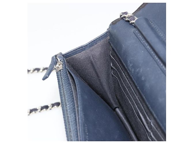 CHANEL Chain Shoulder Bag Canvas Black Silver CC - vista 19