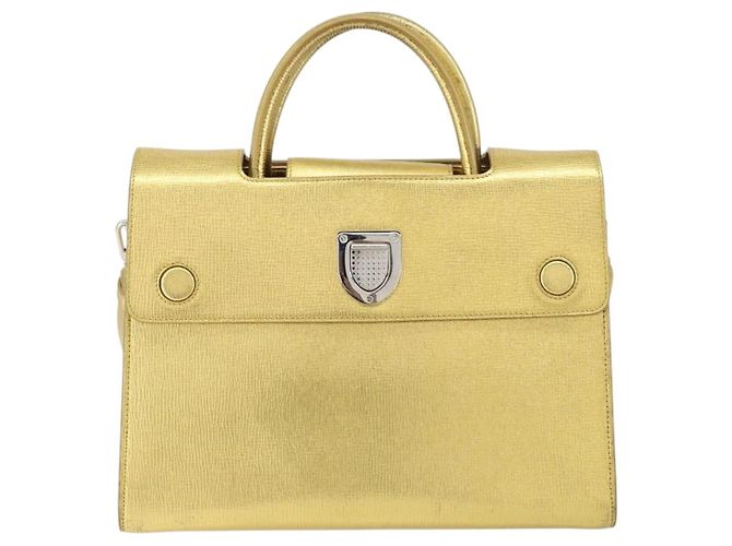 Christian Dior Hand Bag Leather 2way Gold Silver - vista 13