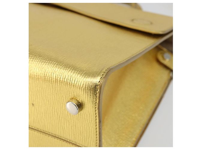 Christian Dior Hand Bag Leather 2way Gold Silver - vista 15