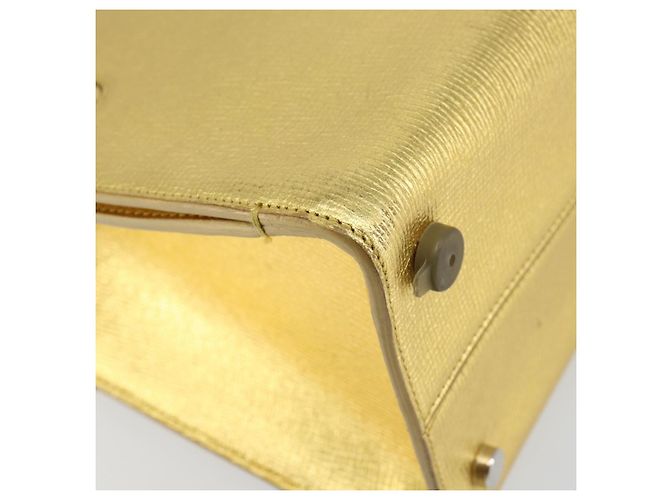 Christian Dior Hand Bag Leather 2way Gold Silver - vista 18