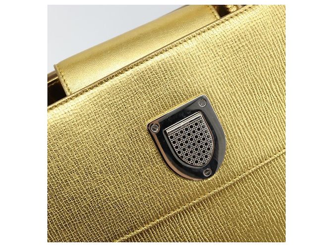 Christian Dior Hand Bag Leather 2way Gold Silver - vista 19