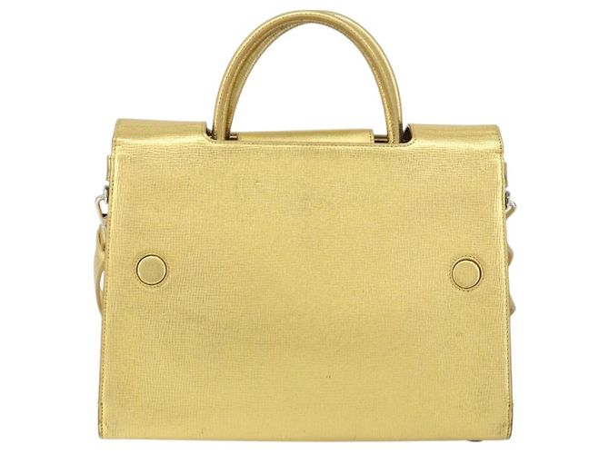 Christian Dior Hand Bag Leather 2way Gold Silver - vista 2