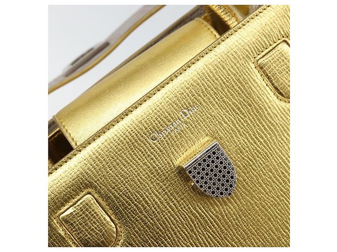Christian Dior Hand Bag Leather 2way Gold Silver - vista 20