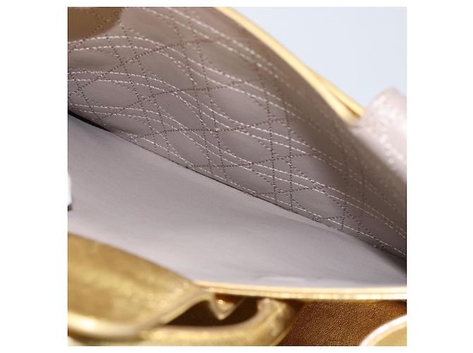 Christian Dior Hand Bag Leather 2way Gold Silver - vista 26