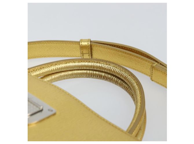 Christian Dior Hand Bag Leather 2way Gold Silver - vista 8