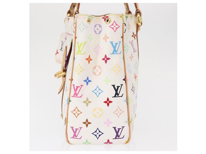 LOUIS VUITTON Monogram Multicolor Aurelia MM Tote Bag White M40094 - vista 3