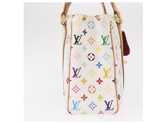 LOUIS VUITTON Monogram Multicolor Aurelia MM Tote Bag White M40094 - vista 5