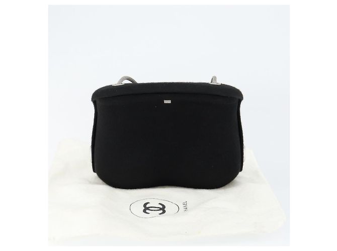 CHANEL Hip bag Shoulder Bag Cotton Black CC - vista 12