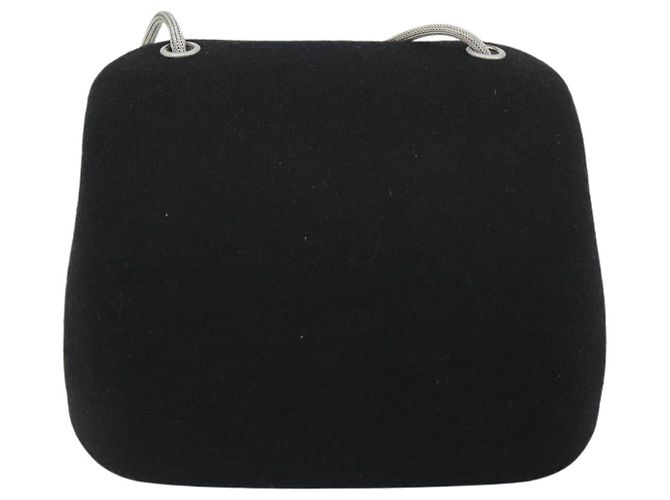 CHANEL Hip bag Shoulder Bag Cotton Black CC - vista 2