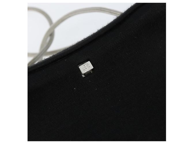 CHANEL Hip bag Shoulder Bag Cotton Black CC - vista 9