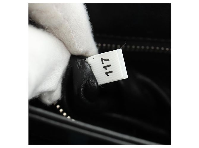 PRADA Chain Shoulder Bag Unborn Calf Skin Light Blue Silver - vista 11