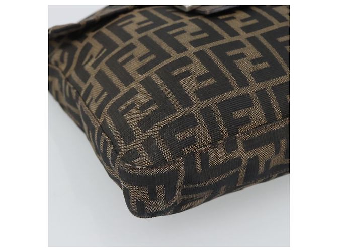 FENDI Zucca Canvas Shoulder Bag Black Brown - vista 14