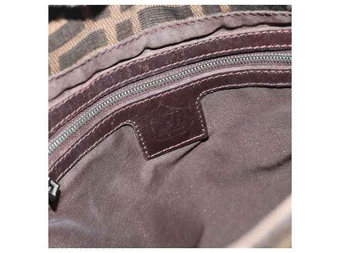 FENDI Zucca Canvas Shoulder Bag Black Brown - vista 18