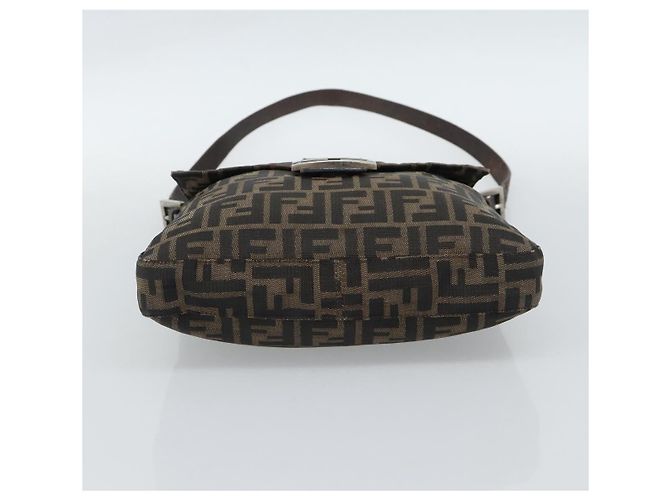FENDI Zucca Canvas Shoulder Bag Black Brown - vista 5