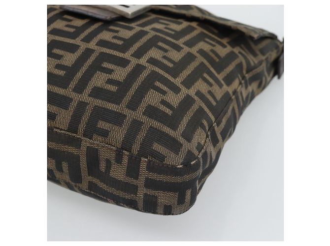 FENDI Zucca Canvas Shoulder Bag Black Brown - vista 9