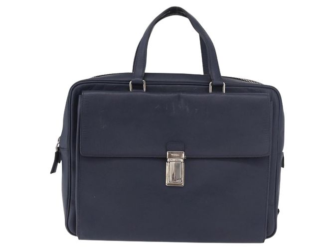 PRADA Business Bag Saffiano leather Blue Silver - vista 13