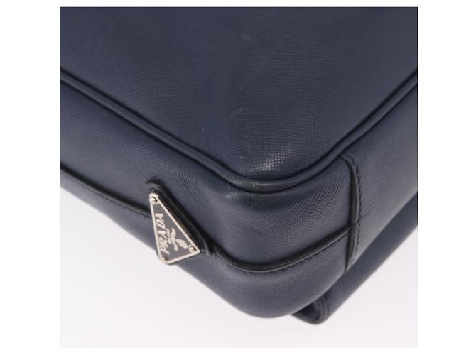 PRADA Business Bag Saffiano leather Blue Silver - vista 15