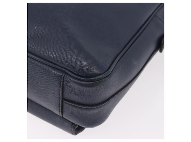 PRADA Business Bag Saffiano leather Blue Silver - vista 16