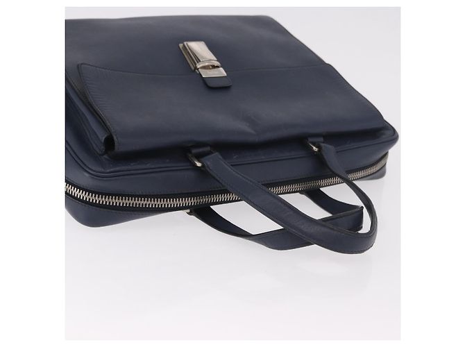 PRADA Business Bag Saffiano leather Blue Silver - vista 6