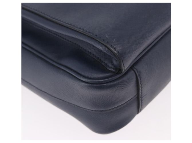 PRADA Business Bag Saffiano leather Blue Silver - vista 9