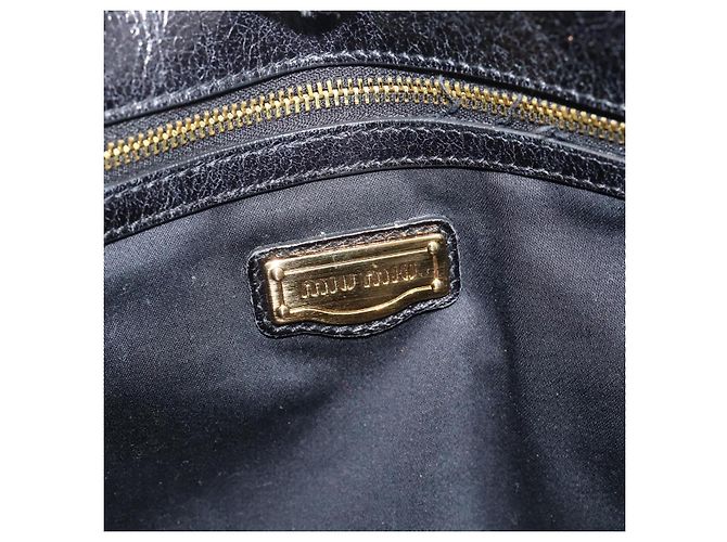 Miu Miu Bolso de hombro de lentejuelas Negro Dorado - vista 20