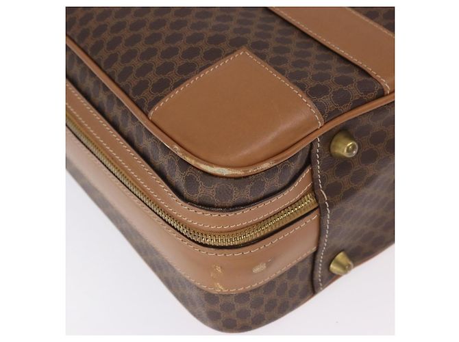 Céline CELINE Attache Case Macadam Canvas Trunk PVC Brown Gold - vista 10