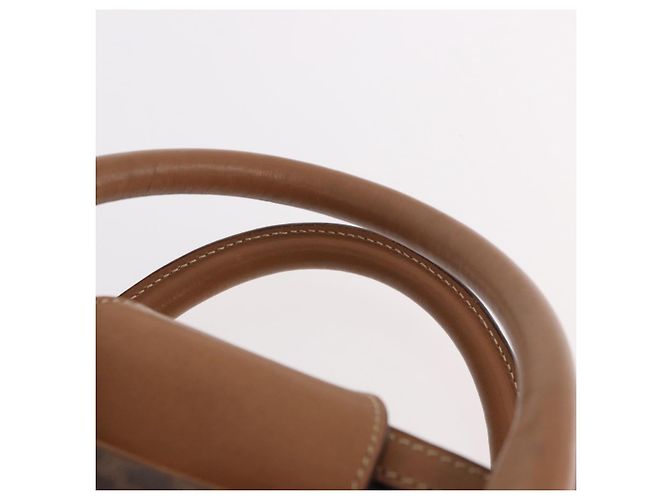 Céline CELINE Attache Case Macadam Canvas Trunk PVC Brown Gold - vista 15