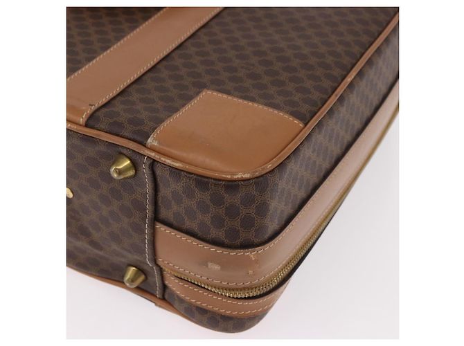 Céline CELINE Attache Case Macadam Canvas Trunk PVC Brown Gold - vista 18