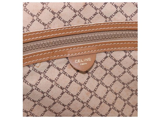 Céline CELINE Attache Case Macadam Canvas Trunk PVC Brown Gold - vista 22